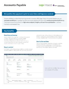 Accounts Payable Datasheet