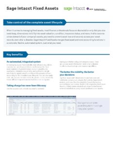 Fixed Assets Datasheet