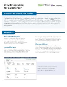 Salesforce Integration Datasheet