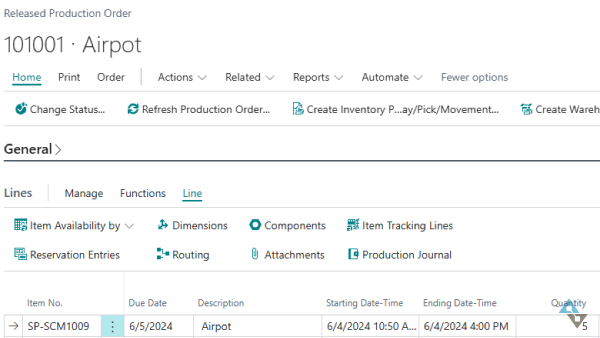 Business Central 2025 Wave 1 Release: You can also choose the Attachment action to go to document attachments from lines.