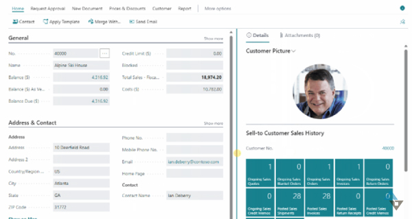 Business Central 2025 Wave 1 Release: Adjust the FactBox pane width.