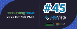 Alta Vista ranks #45 on Accounting Today VAR 100 for 2025.
